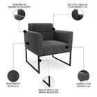 Namoradeira E Poltrona Industrial Preto Ana Boucle Grafite -