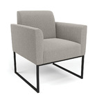 Namoradeira E Poltrona Industrial Preto Marisa Bouclê Cinza D