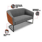 Namoradeira E Poltrona Industrial Preto Stella Noz/linho D03