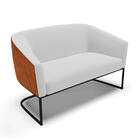 Namoradeira E Poltrona Industrial Preto Stella Noz/linho D03