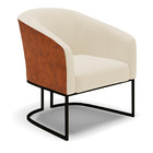 Namoradeira E Poltrona Industrial Preto Stella Noz/linho D03