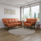 Namoradeira E Poltrona Industrial Pto Anitta Sintético Pu D03