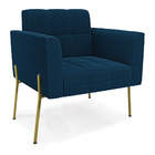 Namoradeira E Poltrona Pé De Ferro Dourado Elisa Bouclê D03 -