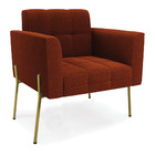 Namoradeira E Poltrona Pé De Ferro Dourado Elisa Bouclê Terra