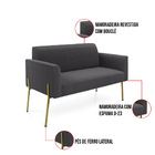 Namoradeira E Poltrona Pé Ferro Dourado Marisa Bouclê D03 - D