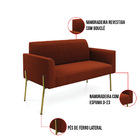 Namoradeira E Poltrona Pé Ferro Dourado Marisa Bouclê Terra D