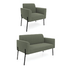 Namoradeira E Poltrona Pé Ferro Preto Marisa Bouclê D03 - D'r