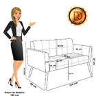 Namoradeira E Poltrona Pé Palito Castanho Elisa Bouclê D03 -