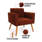 Namoradeira E Poltrona Pé Palito Castanho Elisa Bouclê Terra