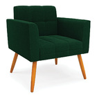 Namoradeira E Poltrona Pé Palito Castanho Elisa Bouclê Verde