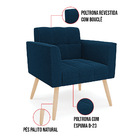 Namoradeira E Poltrona Pé Palito Natural Elisa Bouclê Azul D0