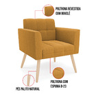 Namoradeira E Poltrona Pé Palito Natural Elisa Bouclê D03 - D