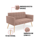 Namoradeira E Poltrona Pé Palito Natural Elisa Bouclê D03 - D