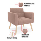 Namoradeira E Poltrona Pé Palito Natural Elisa Bouclê D03 - D