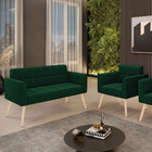 Namoradeira E Poltrona Pé Palito Natural Elisa Bouclê D03 - D