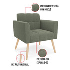 Namoradeira E Poltrona Pé Palito Natural Elisa Bouclê D03 - D