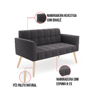 Namoradeira E Poltrona Pé Palito Natural Elisa Bouclê D03 - D