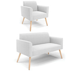 Namoradeira E Poltrona Pé Palito Natural Marisa Bouclê D03 -