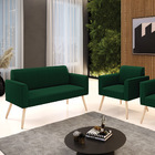 Namoradeira E Poltrona Pé Palito Natural Marisa Bouclê D03 -