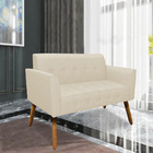 Namoradeira Elisa Linho Palha A32 Pés Palito Castanho - D'ros