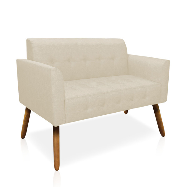 Namoradeira Elisa Linho Palha A32 Pés Palito Castanho - D'ros