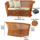 Namoradeira Flórida Em Corda Náutica Alumínio Trama Original