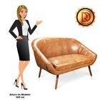 Namoradeira Giovana 02 Lugares Corano Nozes Pés Palito Castan