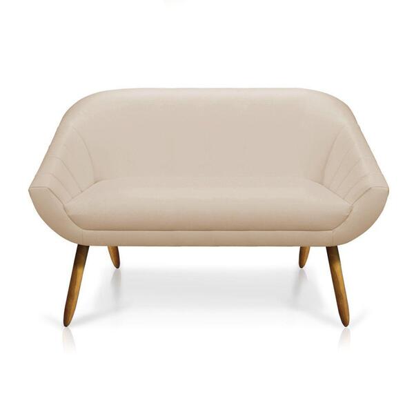 Namoradeira Giovana 02 Lugares Corino Castanho Bege