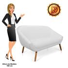 Namoradeira Giovana 02 Lugares Corino Castanho Branco