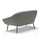 Namoradeira Giovana 02 Lugares Suede Pés Palito De Ferro D03