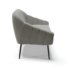 Namoradeira Giovana 02 Lugares Suede Pés Palito De Ferro D03