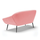 Namoradeira Giovana 02 Lugares Suede Pés Palito De Ferro D03