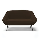 Namoradeira Giovana 02 Lugares Suede Pés Palito De Ferro D03