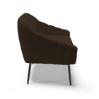 Namoradeira Giovana 02 Lugares Suede Pés Palito De Ferro D03