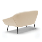 Namoradeira Giovana 02 Lugares Suede Pés Palito De Ferro D03