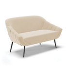 Namoradeira Giovana 02 Lugares Suede Pés Palito De Ferro D03