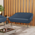 Namoradeira Giovana 02 Lugares Suede Pés Palito De Ferro D03