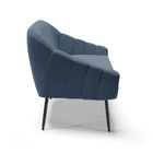 Namoradeira Giovana 02 Lugares Suede Pés Palito De Ferro D03