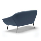 Namoradeira Giovana 02 Lugares Suede Pés Palito De Ferro D03