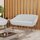 Namoradeira Giovana 02 Lugares Suede Pés Palito De Ferro D03