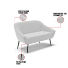 Namoradeira Giovana 02 Lugares Suede Pés Palito De Ferro D03