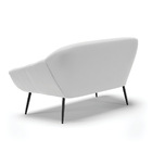 Namoradeira Giovana 02 Lugares Suede Pés Palito De Ferro D03