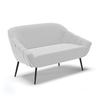 Namoradeira Giovana 02 Lugares Suede Pés Palito De Ferro D03