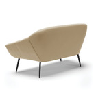 Namoradeira Giovana 02 Lugares Suede Pés Palito De Ferro D03