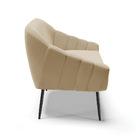 Namoradeira Giovana 02 Lugares Suede Pés Palito De Ferro D03