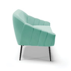 Namoradeira Giovana 02 Lugares Suede Pés Palito De Ferro D03