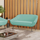 Namoradeira Giovana 02 Lugares Suede Pés Palito De Ferro D03