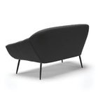 Namoradeira Giovana 02 Lugares Suede Pés Palito De Ferro D03