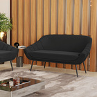 Namoradeira Giovana 02 Lugares Suede Pés Palito De Ferro D03