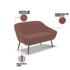 Namoradeira Giovana 02 Lugares Veludo Pés Palito De Ferro D03